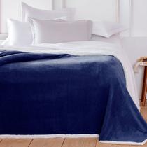 Cobertor Casal Dupla Face Áustria Liso Marinho Cobertor Casal Dupla Face Áustria Liso Marinho