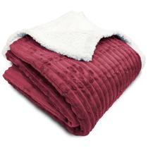 Cobertor Casal Dupla Face Sherpa Toque Lã de Ovelha Carneiro Manta Microfibra Corttex 1,80 x 2,20