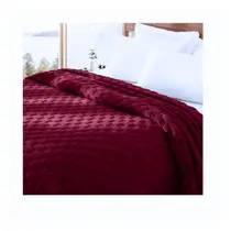 Cobertor Casal Dyuri Jacquard 1,80x2,20m Jolitex - Cor Vinho