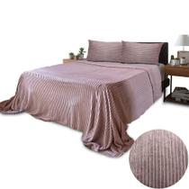 Cobertor Casal FLANNEL 3 PEÇAS CANELADO 2,502,60 M/COBERTOR+FRONHAS