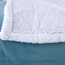 Cobertor Casal Flannel Liso Com Sherpa 1,80x2,30m