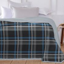 Cobertor Casal Home Design Áustria Xadrez Chumbo