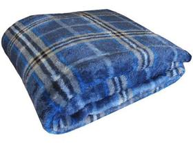 Cobertor Casal Jolitex Microfibra 100% Poliéster - Dyuri Tartan Azul