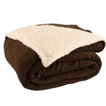 Cobertor Casal King Canadá 1 Peça Manta Sherpa Tabaco - Vilela Enxovais