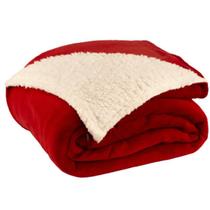 Cobertor Casal King Canadá 1 Peça Manta Sherpa Terracota