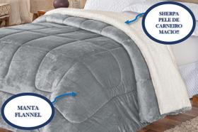 Cobertor Casal King Manta Cobertas Com Sherpa Macio Grosso