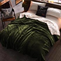 Cobertor Casal King Veludo Oliva / Pele De Carneiro 280X280 Cobertor Casal King Veludo Oliva / Pele De Carneiro 280X280