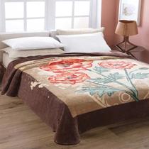 Cobertor Casal Kyor Plus Messina Marrom e Bege 1,80 cm x 2,20 cm Jolitex