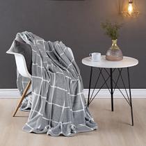 Cobertor CASAL manta flannel estampado grid 2,20m x 1,80m Cobertor CASAL manta flannel estampado grid 2,20m x 1,80m