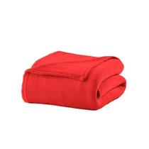 Cobertor Casal Manta Microfibra 1,8X2,2M Vermelho Camesa
