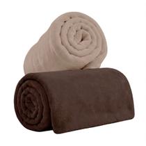 Cobertor Casal Manta Microfibra Fleece Hipoalergênico Kit com 2 Cobertor Casal Manta Microfibra Fleece Hipoalergênico Kit com 2