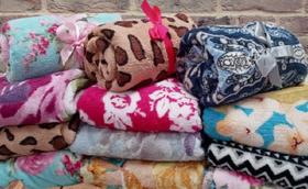 Cobertor casal manta microfibra toque macio kit c/ 2 peças