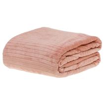 Cobertor Casal Microfibra Canelado Casa 1 Pç - Rosa Velho 14-1311