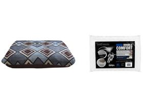 Cobertor Casal Microfibra Dyuri Outono - com Travesseiro Nasa Fibrasca Double Comfort