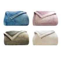 Cobertor Casal Neo Flannel 180X220cm Liso 600g Aveludado - Camesa