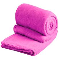 Cobertor Casal Padrão Soft Liso 1 Peça Pink