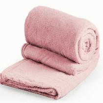 Cobertor Casal Padrão Soft Liso 1 Peça Rosê