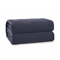 Cobertor Casal Plush Tweed Azul Cosmos - Hedrons