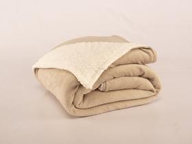 Cobertor casal queen manta + sherpa (pele de carneiro) casal dupla face excelente qualidade - Enxovais Fanti