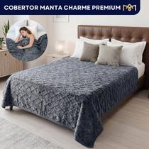 Cobertor Chevron 1,90x2,10m Toque Suave Quente Acabamento Elegante Casal Conforto Sofisticado Premium