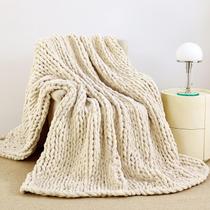 Cobertor Chunky Knit Throw Admitrack Chenille 130x160cm Ivory