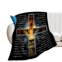 Cobertor citari Christian Lion Fleece 50x60cm para presente religioso