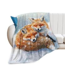 Cobertor Citari Fox Cute Throw Blanket, macio, quente e aconchegante