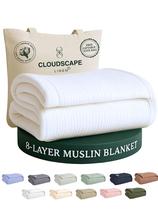 Cobertor CLOUDSCAPE LINEN de 8 camadas em algodão 234x234 cm Cobertor CLOUDSCAPE LINEN de 8 camadas em algodão 234x234 cm