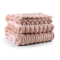 Cobertor Coberta Polar Queen 2,40x2,20 Manta Ultrasoft Alto Relevo Extra Macia Blush Rosa