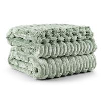 Cobertor Coberta Polar Queen 2,40x2,20 Manta Ultrasoft Alto Relevo Extra Macia Orvalho Verde