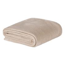 Cobertor Coberta Soft Touch Queen Mantinha Fleece - Cáqui