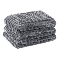 Cobertor Coberta Tok Max Queen Ultrasoft Alto Relevo Dupla Face - Gris Cobertor Coberta Tok Max Queen Ultrasoft Alto Relevo Dupla Face - Gris