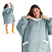 Cobertor com capuz Bedsure para adultos e crianças verde claro pequeno