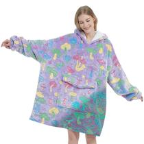 Cobertor com capuz vestível Fiosnow Glow in the Dark Mushroom