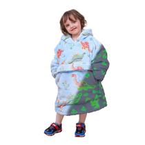 Cobertor com capuz vestível yescool Glow in The Dark para crianças