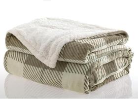 Cobertor Com Sherpa ESTAMPADO APRILE 1,80m x 2,20m COLORIDO Cobertor Com Sherpa ESTAMPADO APRILE 1,80m x 2,20m COLORIDO