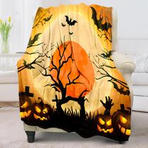 Cobertor COMFAR Halloween fofo para crianças/adolescentes/adultos 100x150cm