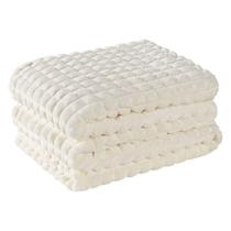 Cobertor Comfy Queen Manta Ultrasoft Alto Relevo Super Macia - Marfim - Palha