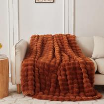 Cobertor COOVA Faux Fur Throw 127x152 cm Brown Plush