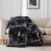 Cobertor COOVA Faux Rabbit Fur 152x203 cm Cozy Tie Dye Cobertor COOVA Faux Rabbit Fur 152x203 cm Cozy Tie Dye