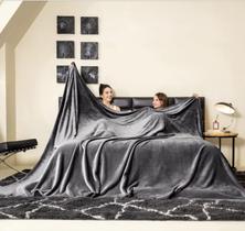 Cobertor COOVA King Fleece 305x350 cm Soft Warm Dark Grey Cobertor COOVA King Fleece 305x350 cm Soft Warm Dark Grey