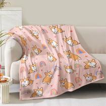 Cobertor Corgi Nukunskf Flannel Throw 150x125cm para casa