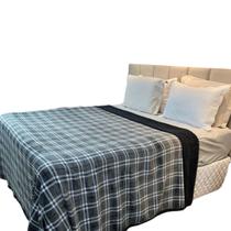 Cobertor Corttex Queen Size Grande 2,4m x 2,2m em Microfibra e Sherpa Efeito Pele de Carneiro