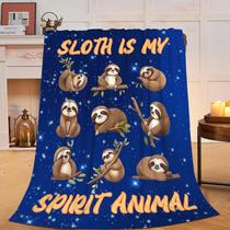 Cobertor Coxpiso Sloth Fleece Throw 100x125cm para crianças e adultos