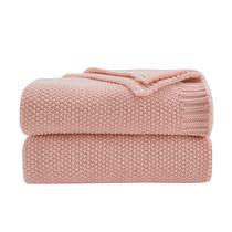 Cobertor CozeCube Pink Cable Knit 127x152 cm Soft Warm Cobertor CozeCube Pink Cable Knit 127x152 cm Soft Warm
