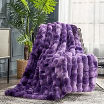 Cobertor Cozy Bliss Faux Fur Bubble 130x150cm roxo