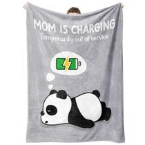 Cobertor Craftique Mom is Charging, flanela macia de 152 x 127 cm