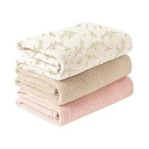 Cobertor De Algodão De Seis Camadas Para Bebê Recém-Nascido, Conjunto De Três Peças Com Toalha De Cobertor De Algodão De Seis Camadas Para Bebê Recém-Nascido, Conjunto De Três Peças Com Toalha De