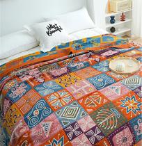 Cobertor de algodão MSGKV 150x200cm Cozy Boho Quilt Cobertor de algodão MSGKV 150x200cm Cozy Boho Quilt