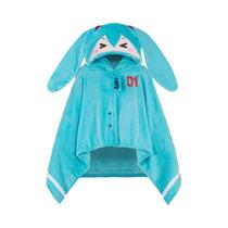 Cobertor De Ar Condicionado Kawaii Hatsune Miku Com Capuz 160x100cm, Manta Macia E Quente Para